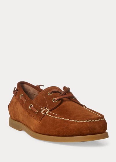 Men's Polo Ralph Lauren Merton Suede Boat Shoes | 592348IEQ